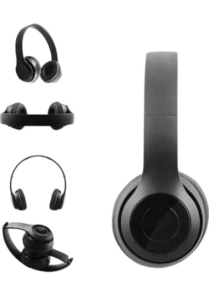 Bluetooth Kablosuz Kulaklık Siyah Wireless 5.0 Kulak Üstü Uzun Pil Ömrü fırsatları