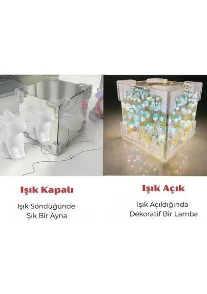 Tatlı Sonsuz Lale Küp Gece Lambası Laleli Masa Lambası Kendin Yap Dıy fiyatları