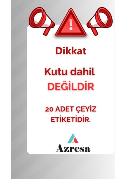 Çeyiz Bohça Bavul Koli Etiketi Gelin 20 Adet A4 Baskılı Etiket Sticker fiyatları