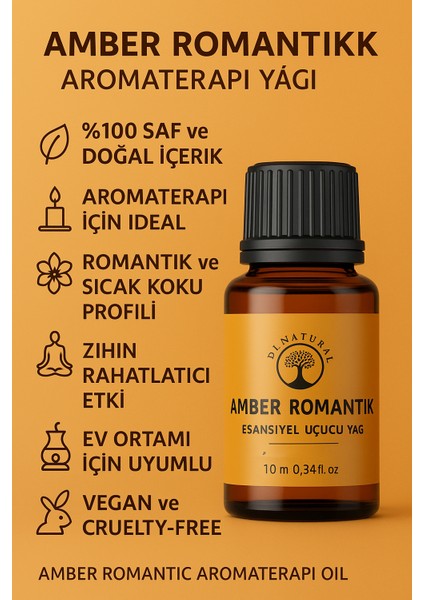 Amber Romantik Uçucu Yağ Saf Doğal Esans Buhurdanlık Difüzör Oda Esansı 10 ml fırsatları