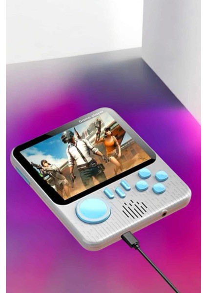 El Atarisi 3.5 Inç Ekran Çift Konsol 666 Adet Retro Oyun Gamepad