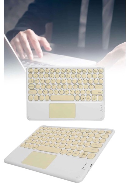 Android ve Ios Uyumlu Bluetooth Klavye Touchpad Slim Kablosuz Wifi Q Klavye