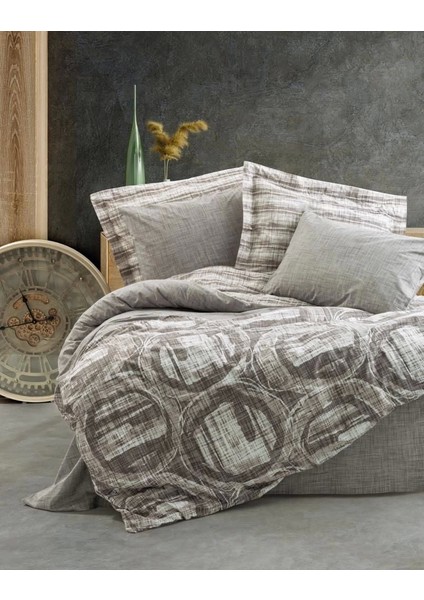 Cotton Box Modern Çift Kişilik Nevresim Takımı Root Vizon