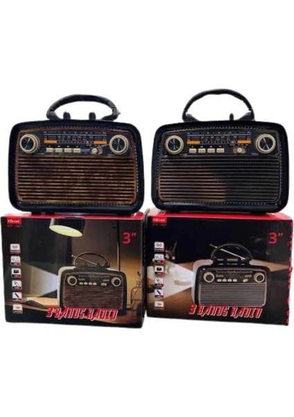 Eskitme Nostalji Tasarımlı Bluetoothlu Nostalji Radyo Ahşap Nostaljik Görünümlü