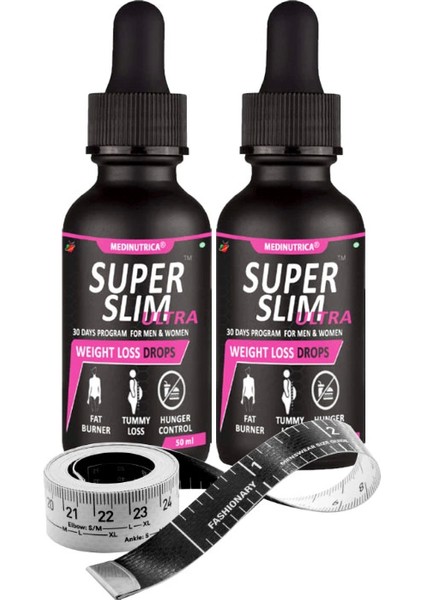 Super Slim Ultra 2 Adet Fiziğinizi Inceltmeye Zayıflatmaya Hafifletmeye Içecek Bay Bayan 50 ml - Aroma_variant_property : Aromasız, 2li