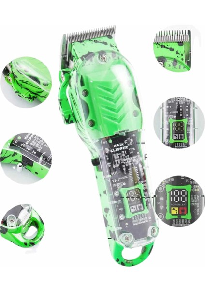 Renkli Profesyonel Tıraş Makinesi USB Şarjlı Saç Kesme Makinesi