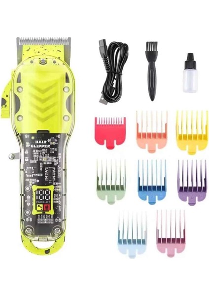 Renkli Profesyonel Tıraş Makinesi USB Şarjlı Saç Kesme Makinesi