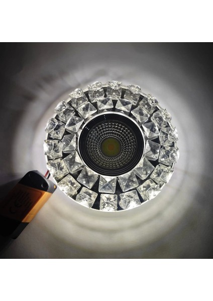 Sunled 8202 Cam Spot Kasası 5W Beyaz Işık LED Çerçeveli Günışığı - Priz ve Anahtar Için Uyumlu Çerçeve modelleri