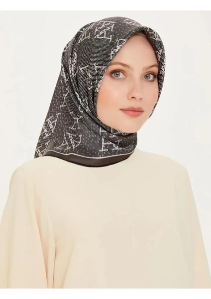 Armine Ipek Eşarp 2025 Kış - 9228-54 Siyah Füme Twill