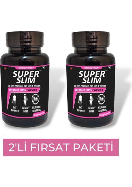 Medinutrica Super Slim Bay/ Kullanımına Uygun 30'lu Takviye x 2 Adet