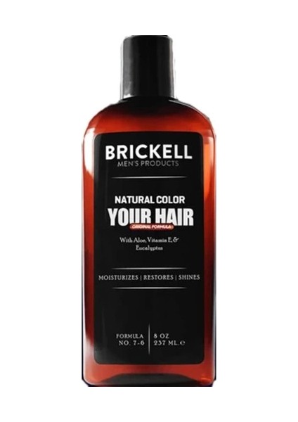 Brickell Erkeklere Özel Saç, Sakal Beyazlık Giderci ve Lendirci Şampuan 237 ml 1 Ad. Special Hair, Beard Whiteness Remover And Color Color Shampoo For Men 237 ml