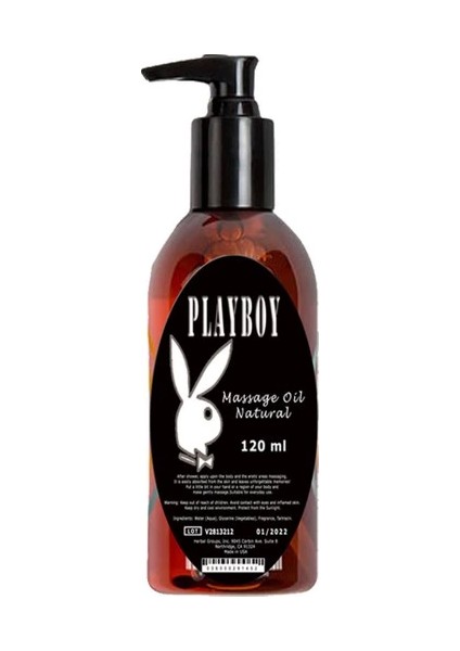 120 ml Masaj Yağı Naturel Aromaterapi Cxnt - Playboy Natural Massage 120 ml Oil