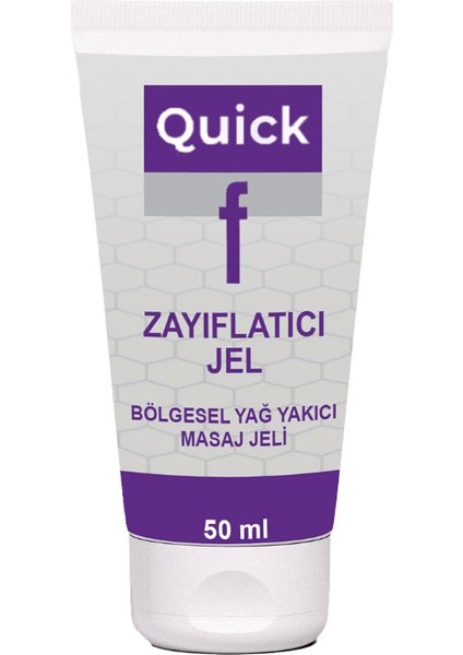 Quickf Gel 50 ml Daha Hafif ve Şekillenmiş Zayıflamış Görünümün Yeni Anahtarı - Hızlı Etkili Jel