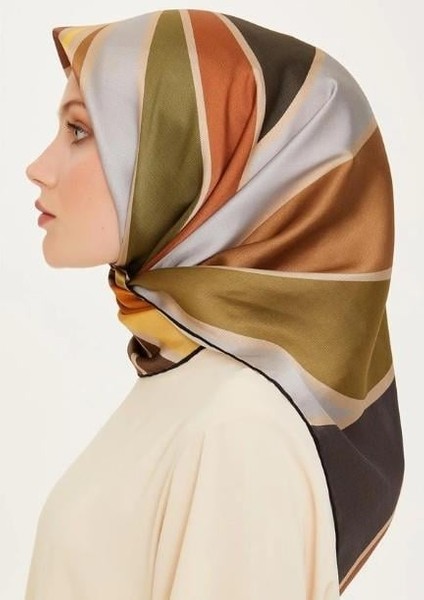 Armine Ipek Eşarp 2025 Kış - 9232-35 Füme Kahve Twill modelleri