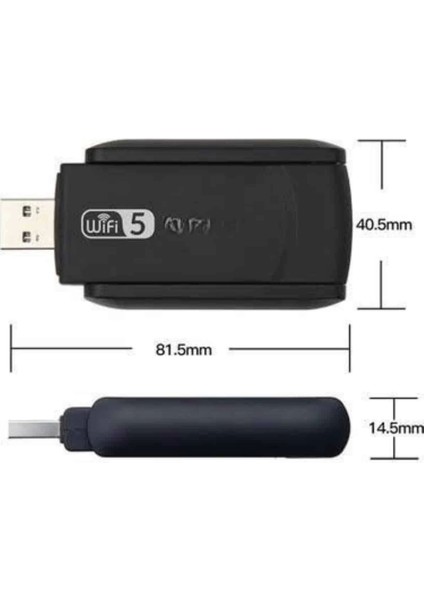 Wifi Alıcı Dual Band USB 3.0 Adaptör Kablosuz Windows 7/8/10/11