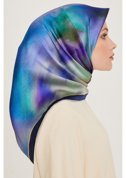 Armine Ipek Eşarp 2025 Kış - 9233-37 Lacivert Yeşil Twill fırsatları