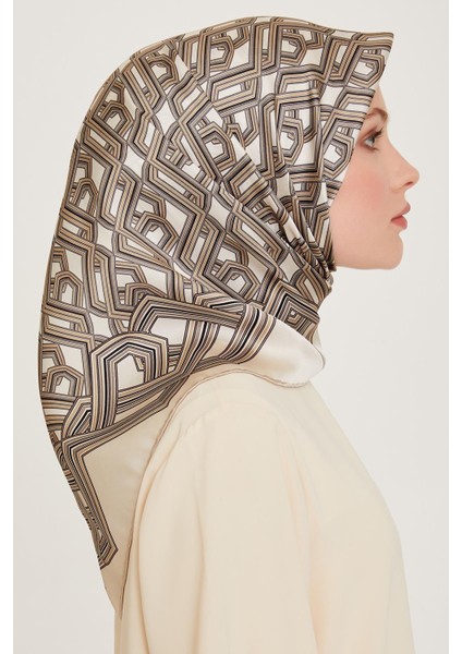 Armine Ipek Eşarp 2025 Kış - 9213-38 Krem Twill modelleri
