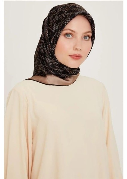 Armine Ipek Eşarp 2025 Kış - 9239-81 Siyah Vizon Twill