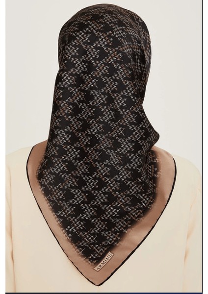 Armine Ipek Eşarp 2025 Kış - 9239-81 Siyah Vizon Twill modelleri