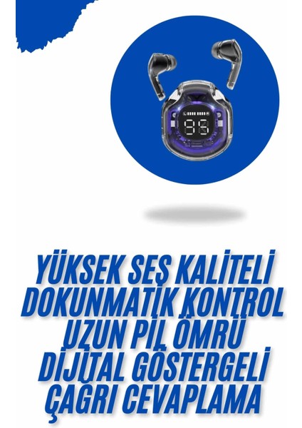 Kablosuz Dijital Göstergeli Powerbanklı Ios ve Android Uyumlu Gaming Kulaklık