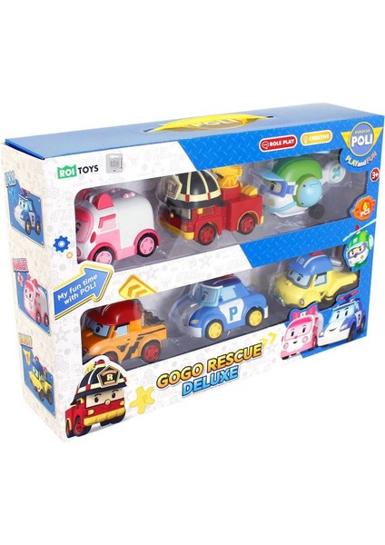 Polı ZR-914 Robocar Poli Gogo Rescue Deluxe 6 Lı Set -
