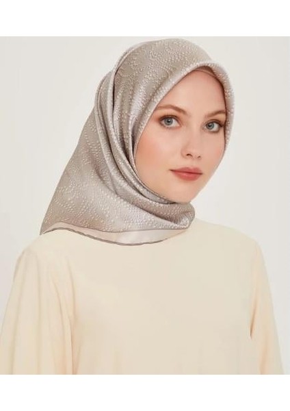 Ipek Eşarp 2025 Kış - 9246-02 Açık Gümüş Twill