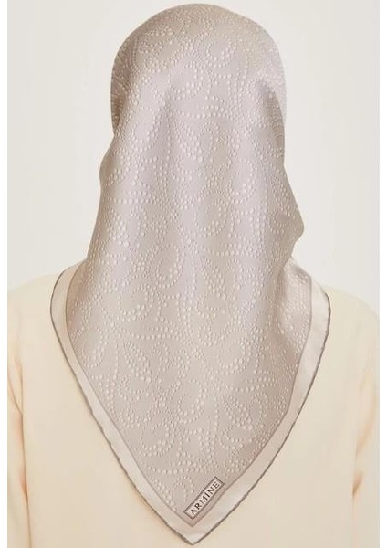 Ipek Eşarp 2025 Kış - 9246-02 Açık Gümüş Twill