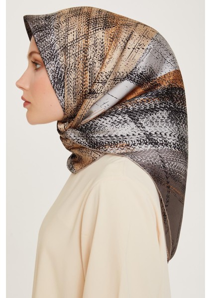 Armine Ipek Eşarp 2025 Kış - 9236-32 Gri Bej Twill modelleri