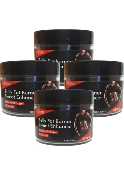 Eelhoe 4lü Adet Belly Fatburner Sweat Enhancer Kadınlara Özel Yağlara Parçalayıcı Kas Şekillendirme Kremi YCML2-2:0426 100 ml