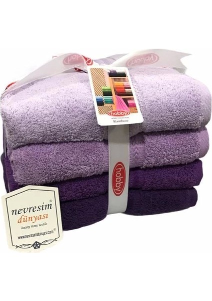 Hobby Rainbow 4´lü Havlu Seti Lila modelleri