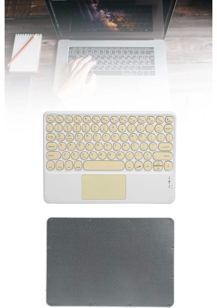 Touchpad Tüm Cihazlara Uyumlu Bluetooth Klavye Touchpad Slim Kablosuz Wifi Q Klavye