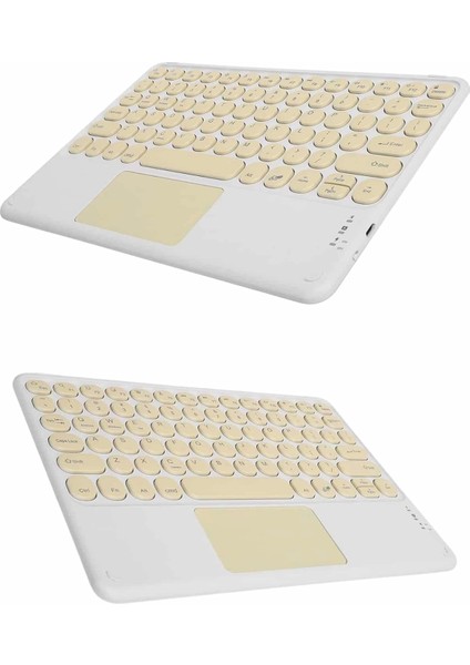Touchpad Tüm Cihazlara Uyumlu Bluetooth Klavye Touchpad Slim Kablosuz Wifi Q Klavye