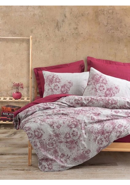 Cotton Box Dual Çift Kişilik Nevresim Takımı Vilda Bordo