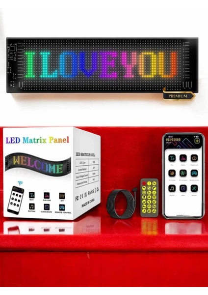 LED Matrix Panel Dijital Ekran Kumandalı Pixsel Görünümlü