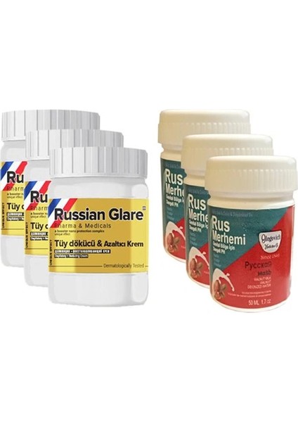 Hintohu Rus Merhemi Tüy Dökücü 50 ml 3 Adet - Genital Bölge Rus Merhemi 50 ml 3 Adet - 000031KI