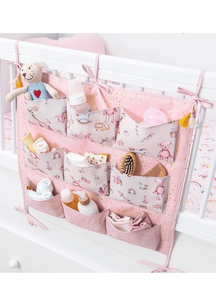 Baby 9 Cepli Bağlamalı Beşik Kenarı Düzenleyici (Pembe) fiyatları