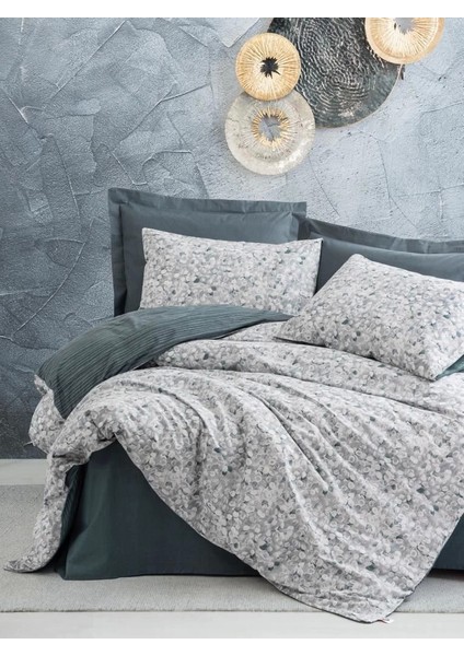 Cotton Box Minimal Çift Kişilik Nevresim Takımı Molly Antrasit