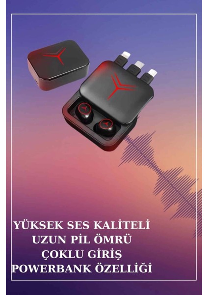 Ucuz Kaliteli Akıllı Saat ve Powerbank Bluetooth Kulaklık 5.1 Stereo Anc Özelliği