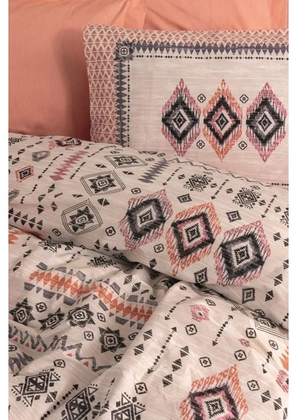 Cotton Box Etnich Nevresim Takımı Çift Kişilik Kateri Somon