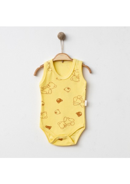 Ayıcık BASKILI%100 Pamuk Bebek Bady Zıbın