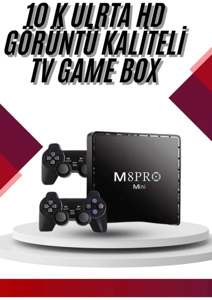 10K Ultra Hd Video Oyun Konsolu Android Tv Box 2.4g Game Stick