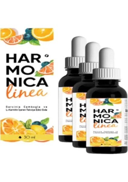 Harmonica Linea Yüksek Etkili Bel Incelme Damlası 30ML/HARMONICA Linea Slimming Drops 30 ml x 3 Adet