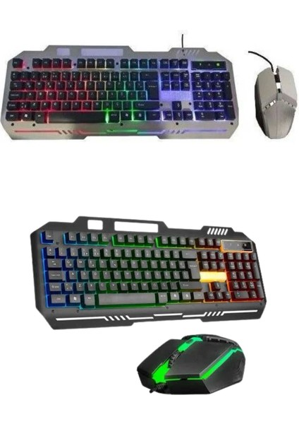 Rgb Işıklı Gaming Oyuncu Klavye Q Klavye Mouse Hediyeli