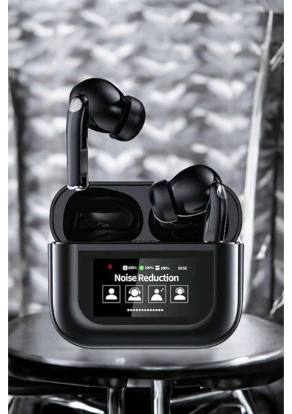 Kablosuz Bluetooth Kulaklık Ekranlı Uzun Şarj Süreli Anc Destekli