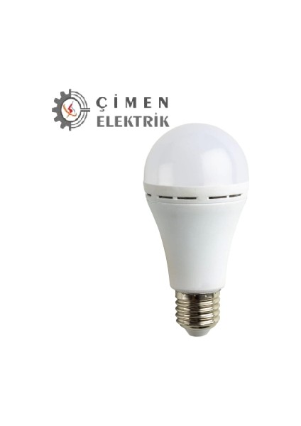 Noas YL95 0711 7W Şarjlı LED Ampul 6400K Beyaz Işık E27 Duy