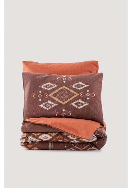 Cotton Box Etnich Nevresim Takımı Çift Kişilik Belize Kahve