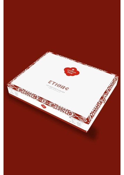 Cotton Box Etnich Nevresim Takımı Çift Kişilik Belize Kahve
