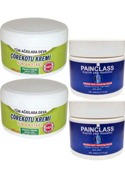 Çörek Otu Kremi Xl Boy 2X200 ml Agrilar IÇIN+2X150 ml Kuyruk Yağı Kremi Painclass