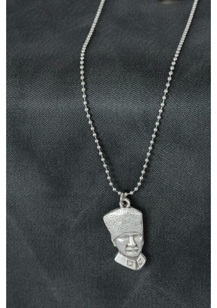 Atatürk Figürlü Metal Erkek Kolye