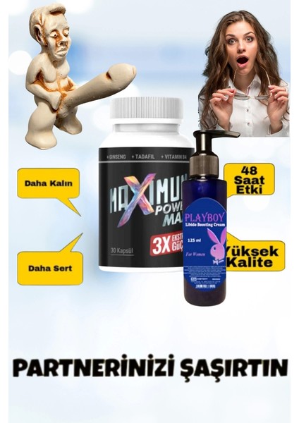 Maximum Power Erkek Performansı Arttıran 30'lu Krem Sertlik Mucize Set